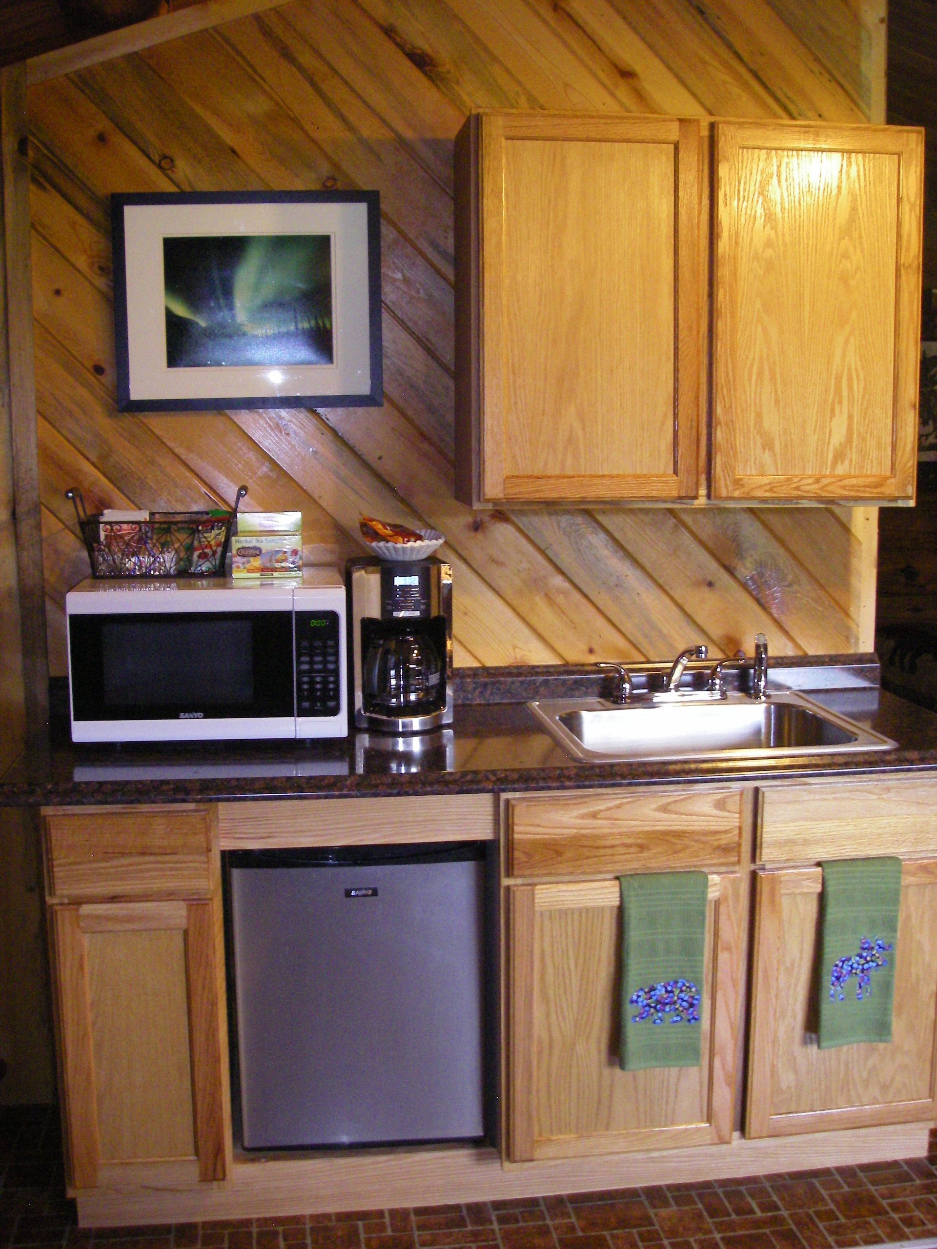 Wood fired creek side sauna at the Log Cabin Wilderness Lodge