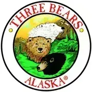 Three bears: polar, brown, and black, in a circle with the words