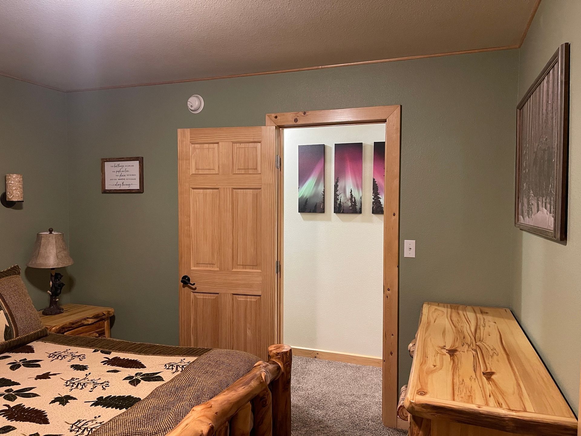 Aerial view of the Log Cabin Wilderness Lodge property 