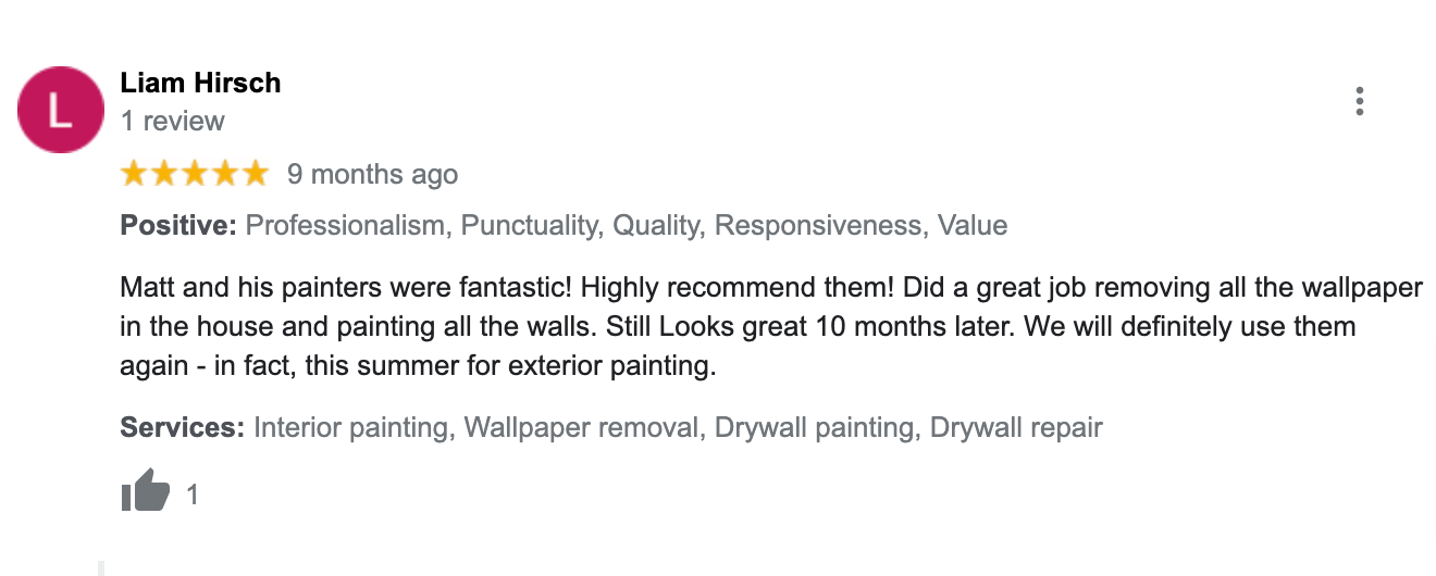 review of Precision Painting WI