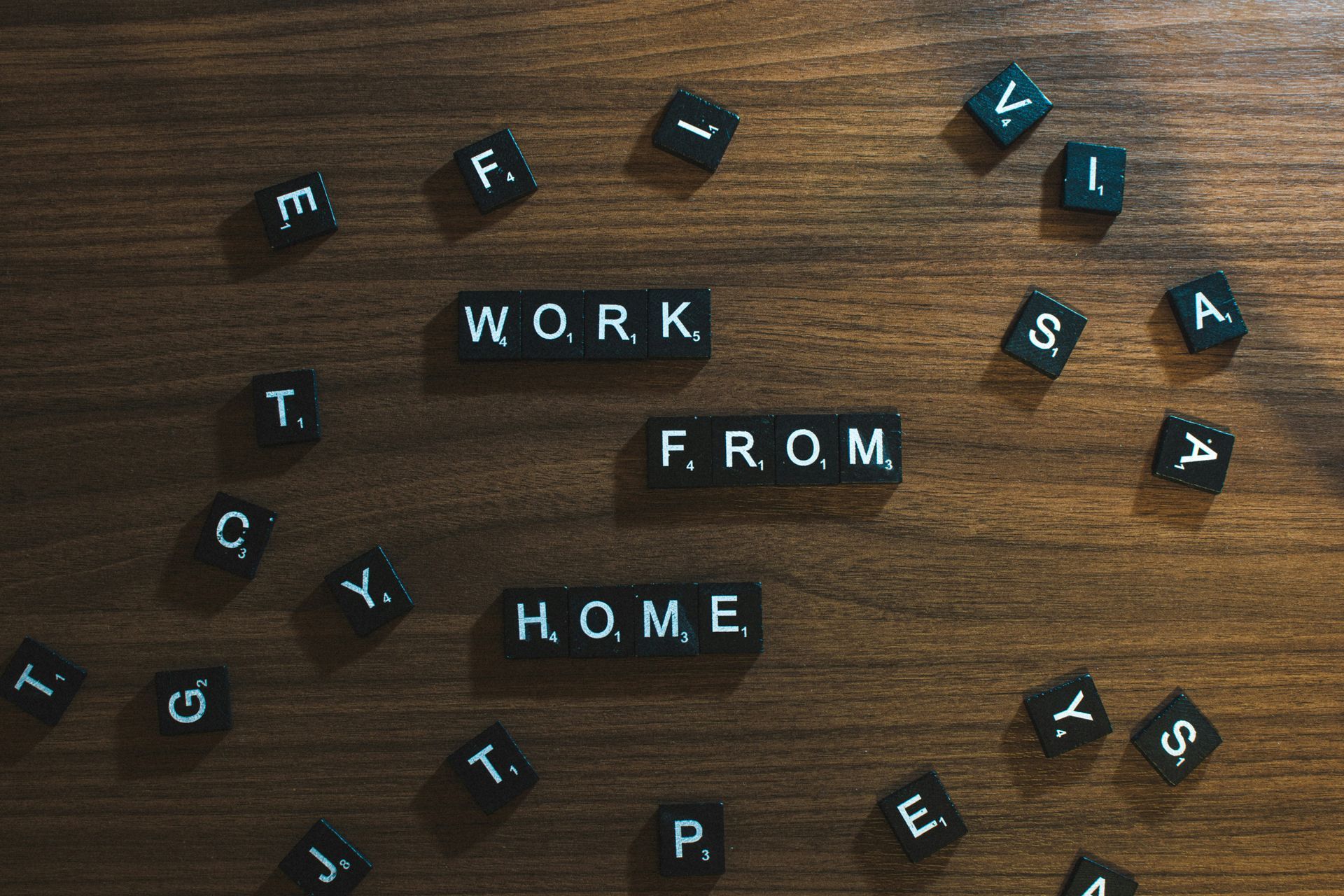 Scrabble letters spelling out the words 