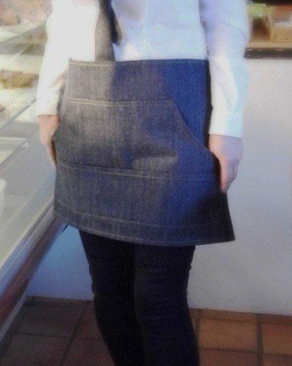 BLUE DENIM WAITER BISTRO WAIST APRON