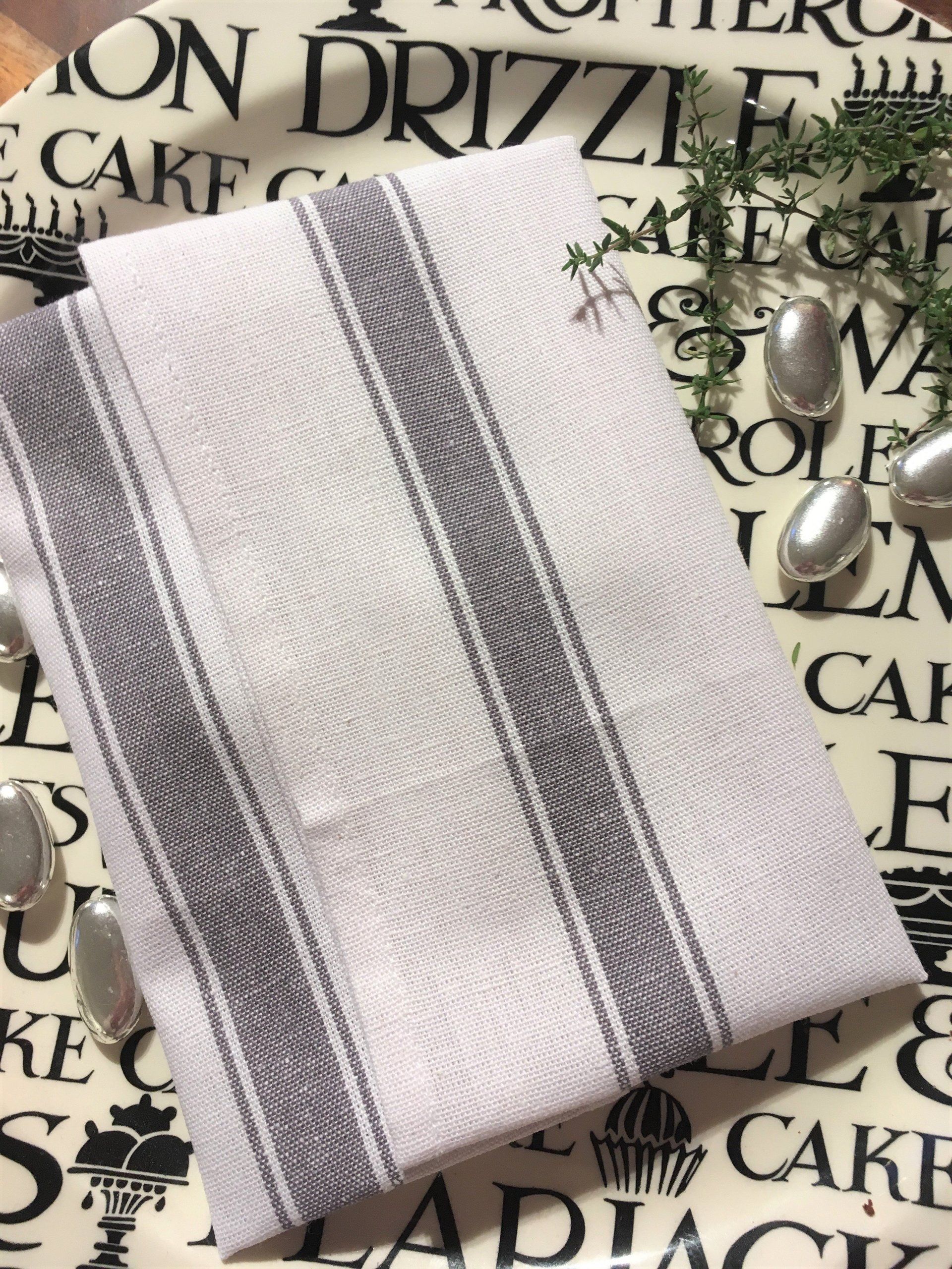 grey stripe napkin