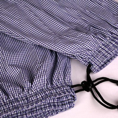 blue & white check Chef Trousers baggies