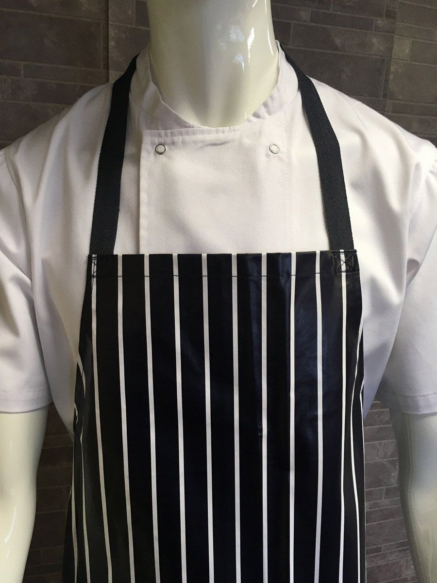 PVC wipeable stripe butchers aprons