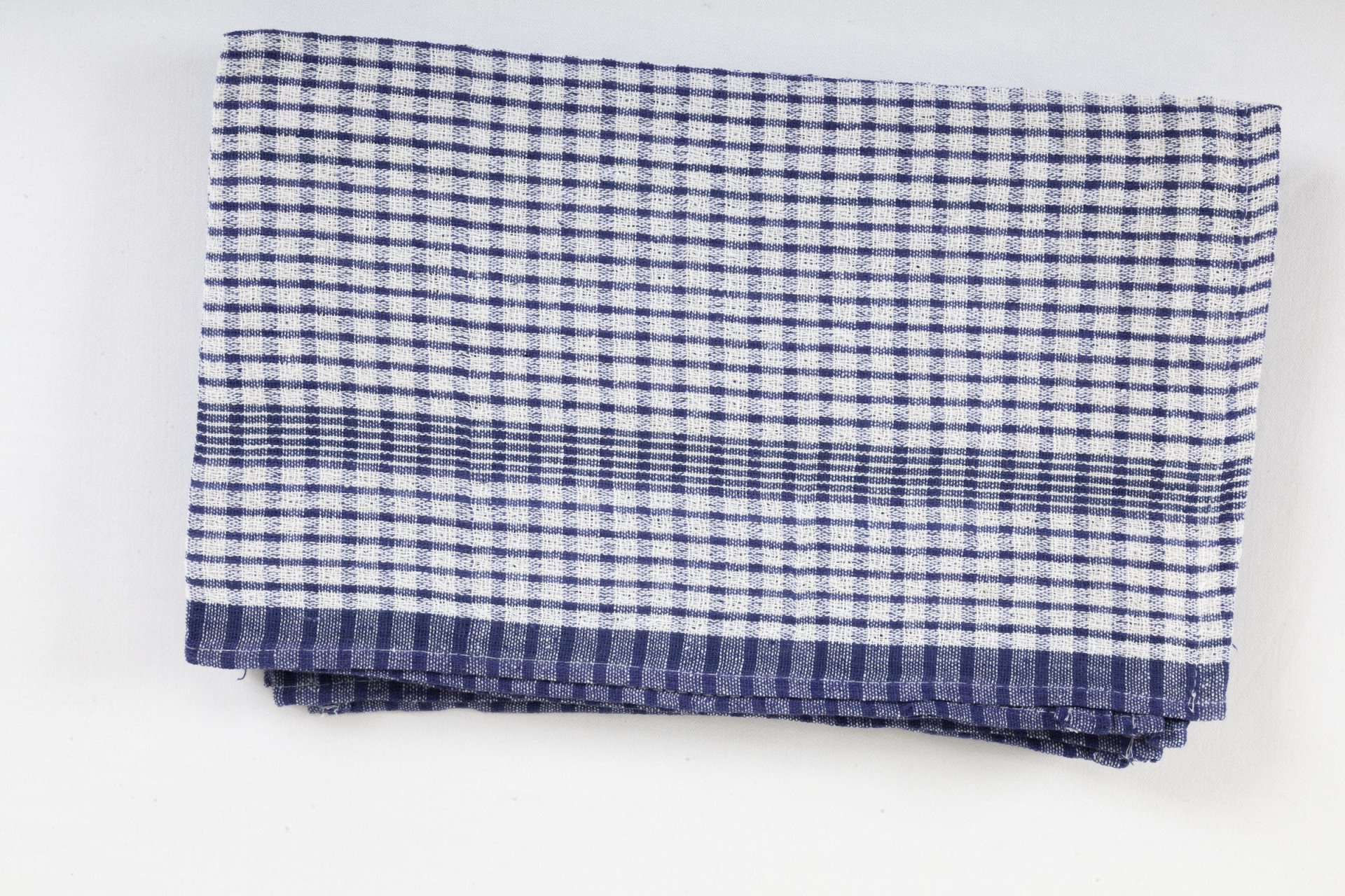 blue & white check  tea towels