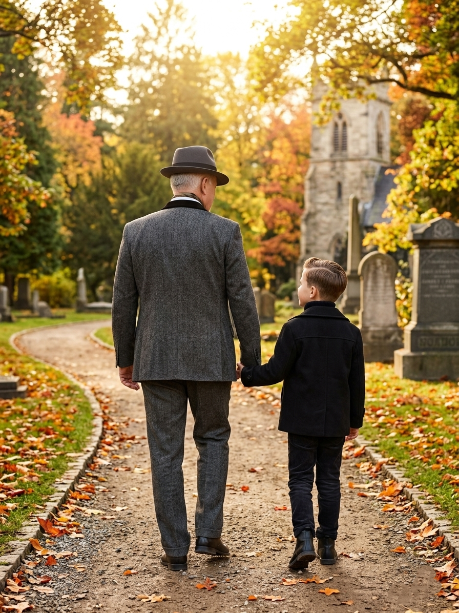 A little girl is hugging a man in a park.