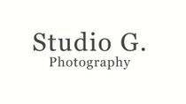 Logo for Studio G. Photography.  The G is representing the lens of the camera shape around it. 