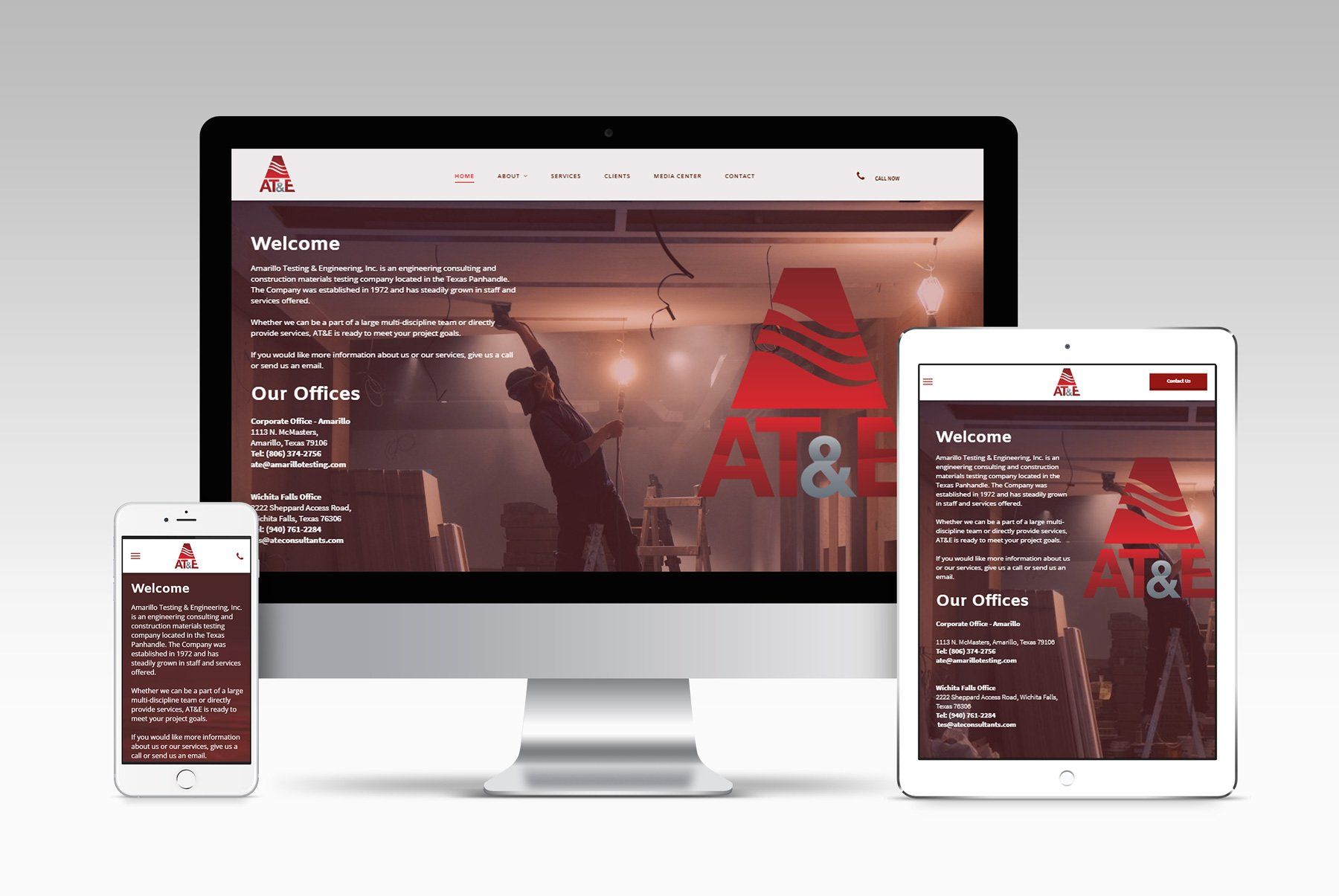Amarillo Testing and Engineering website design by C&B Marketing