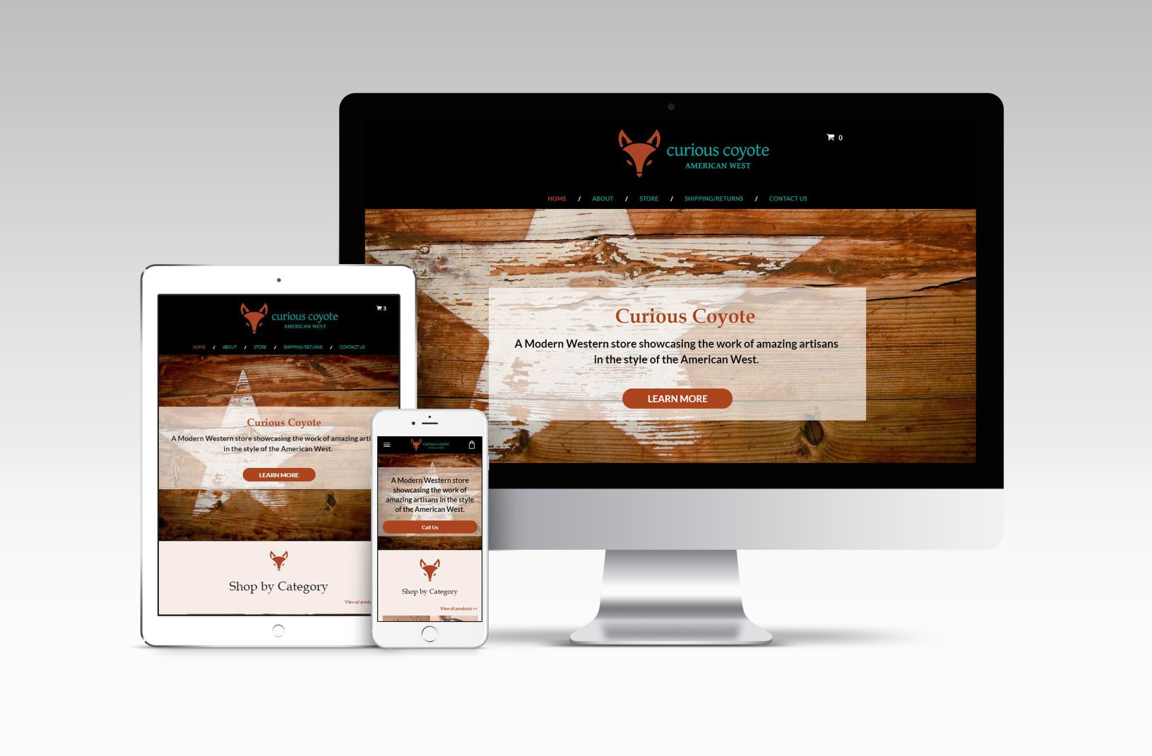 Curious Coyote website design by C&B Marketing
