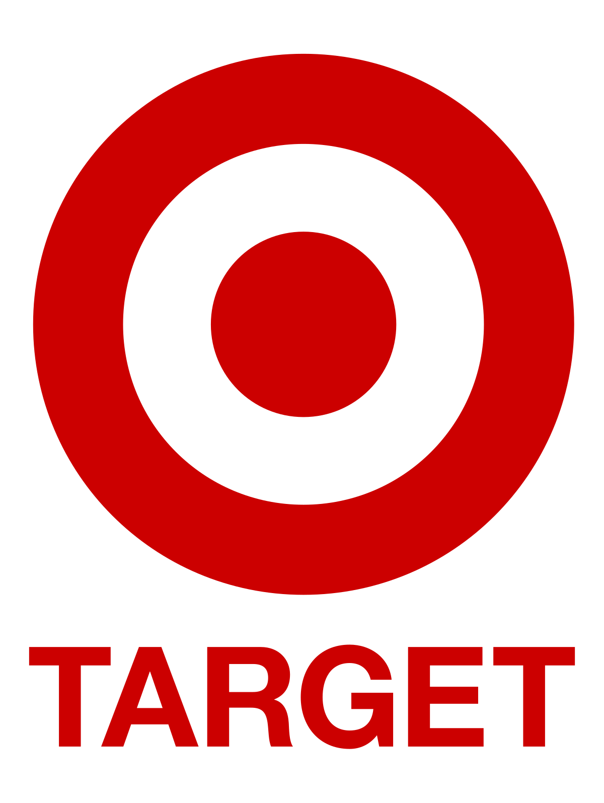 A red and white target logo on a white background