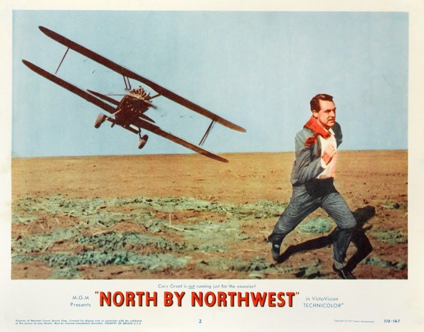 A poster for a movie called north by northwest