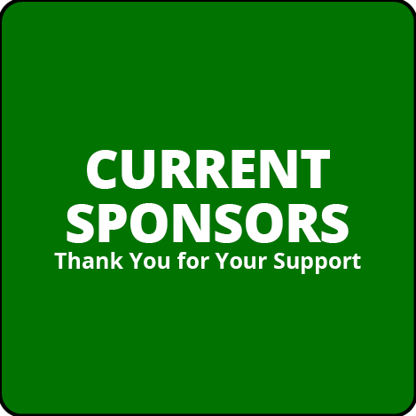 A green square with the words `` current sponsors thank you for your support '' on it.