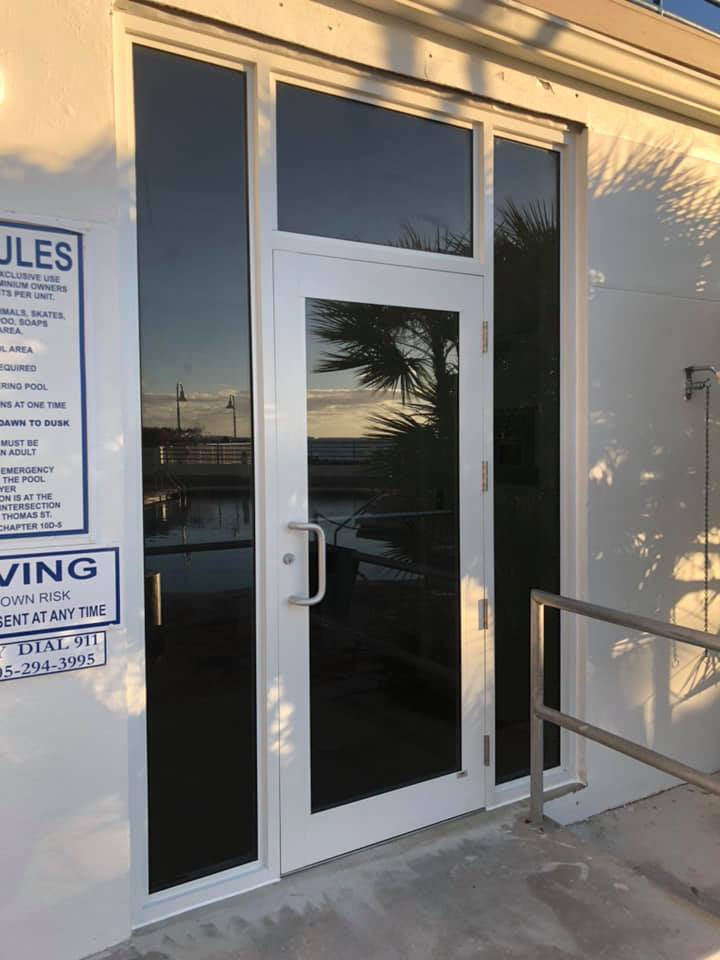 Commercial Single Glass Door — Marathon, FL — All Keys Glass Inc
