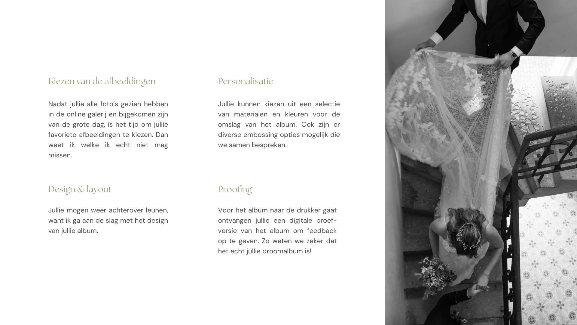 Informatie over trouwreportage