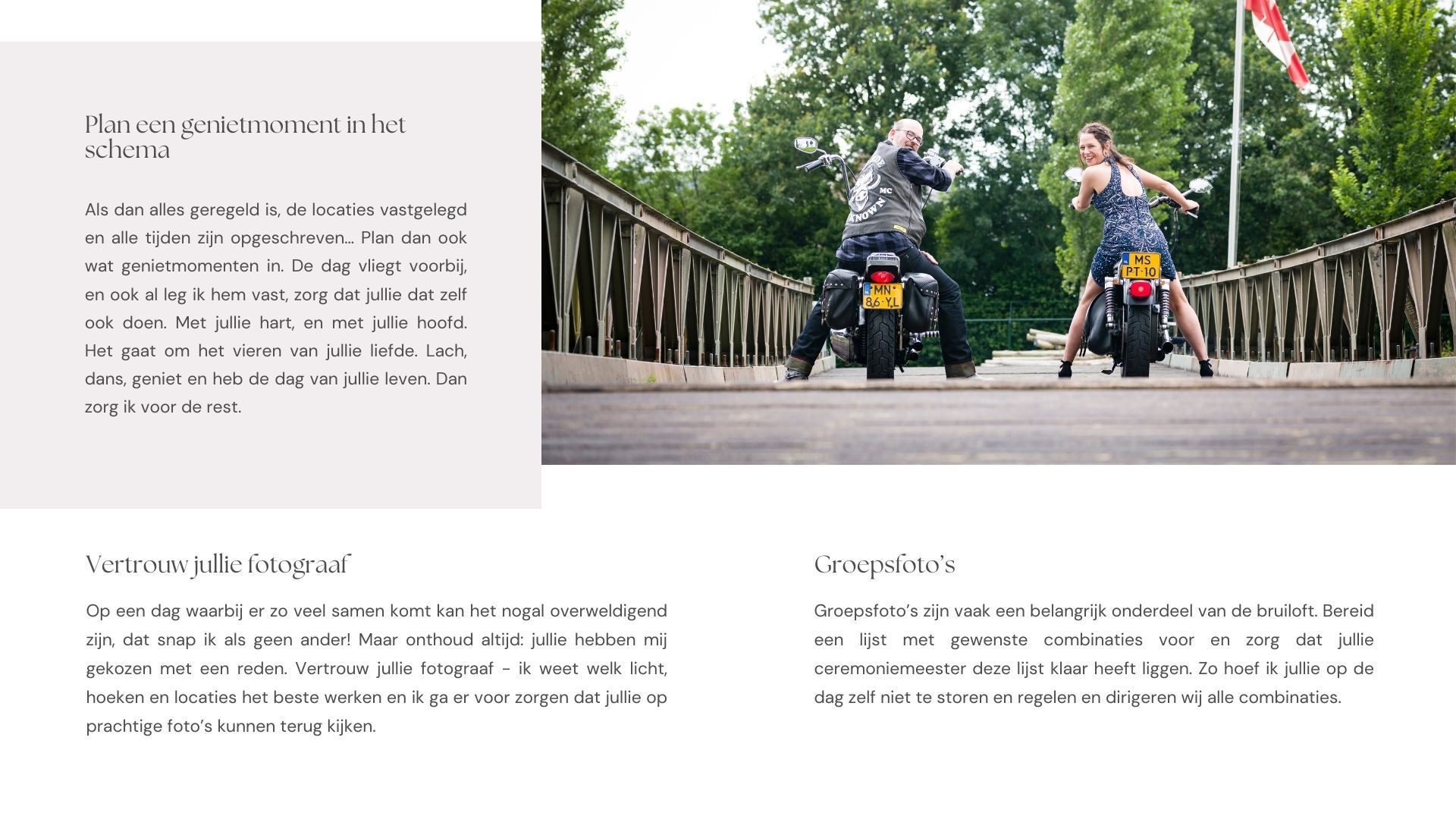 Informatie over trouwreportage