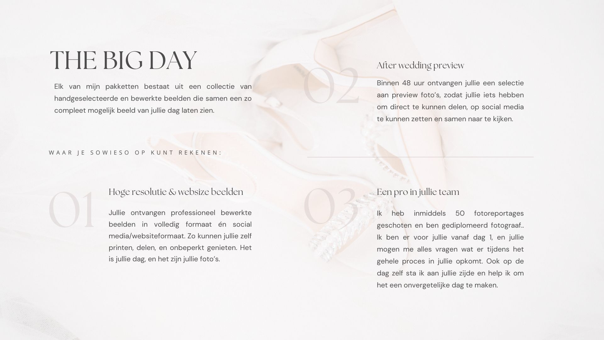 Informatie over trouwreportage