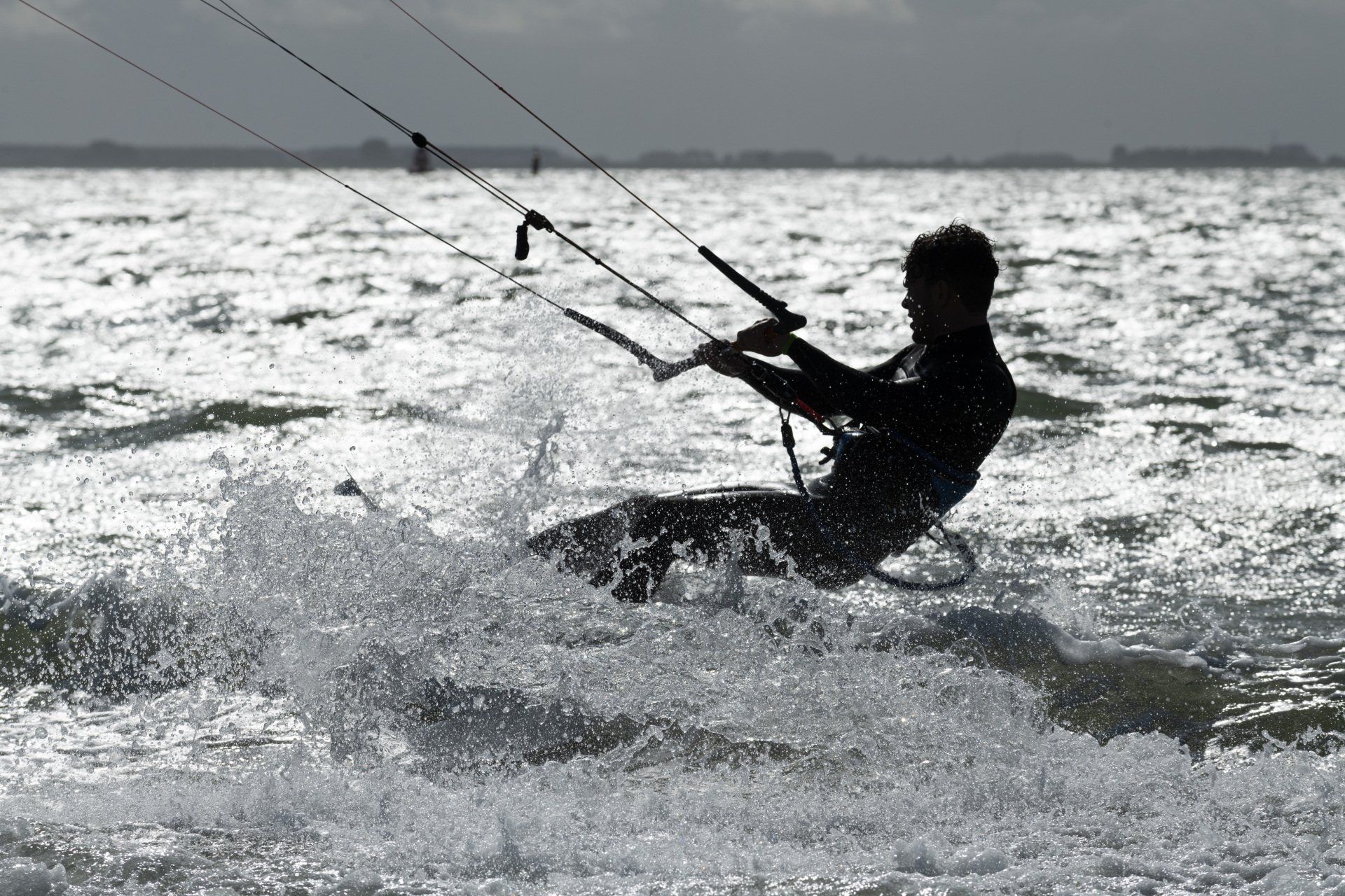 Kitsurfer - de bij de kalloot in zeeland