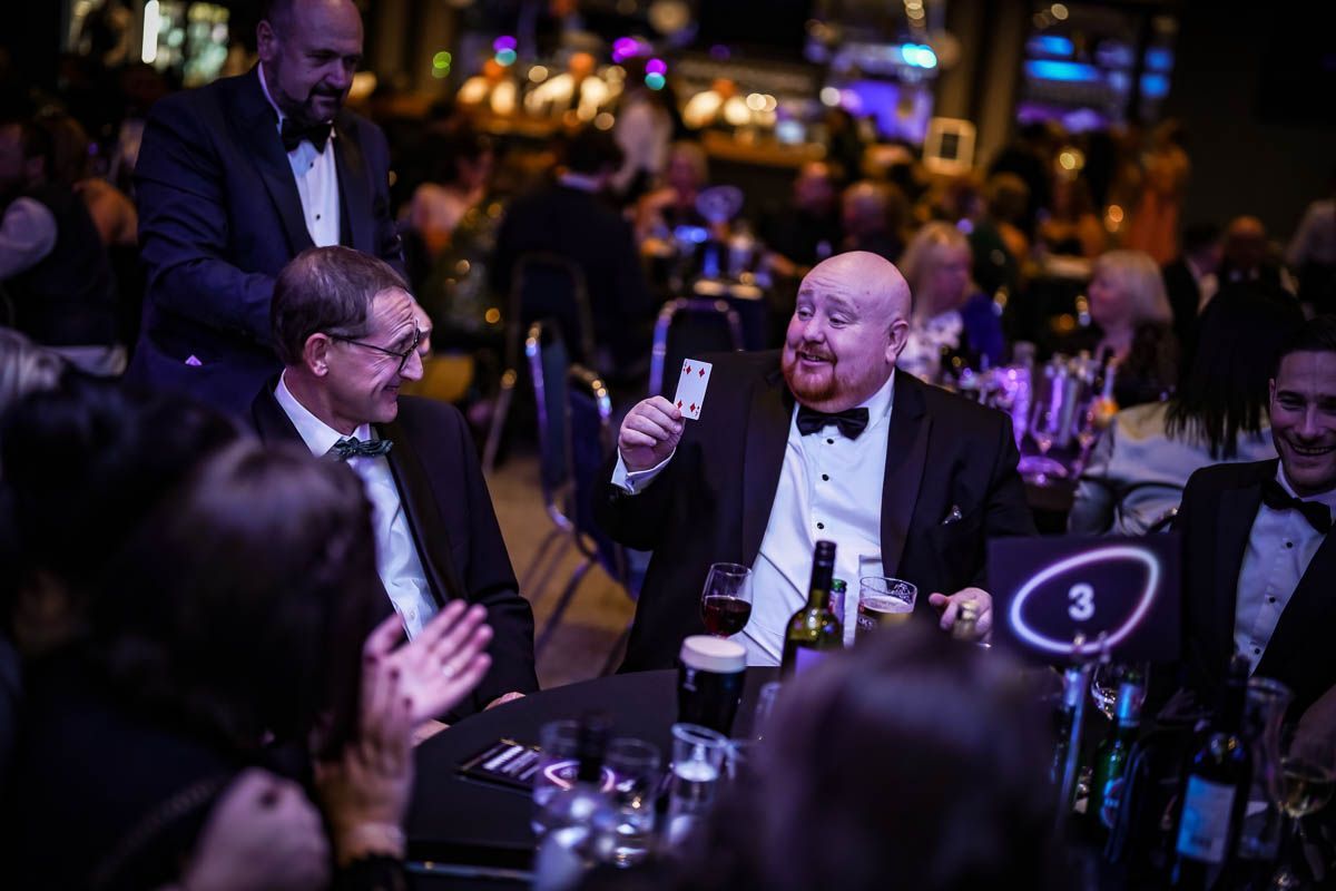 Carden Park Magician Paul Roberts, performing at one of the many Corporate events hosted at the hotel