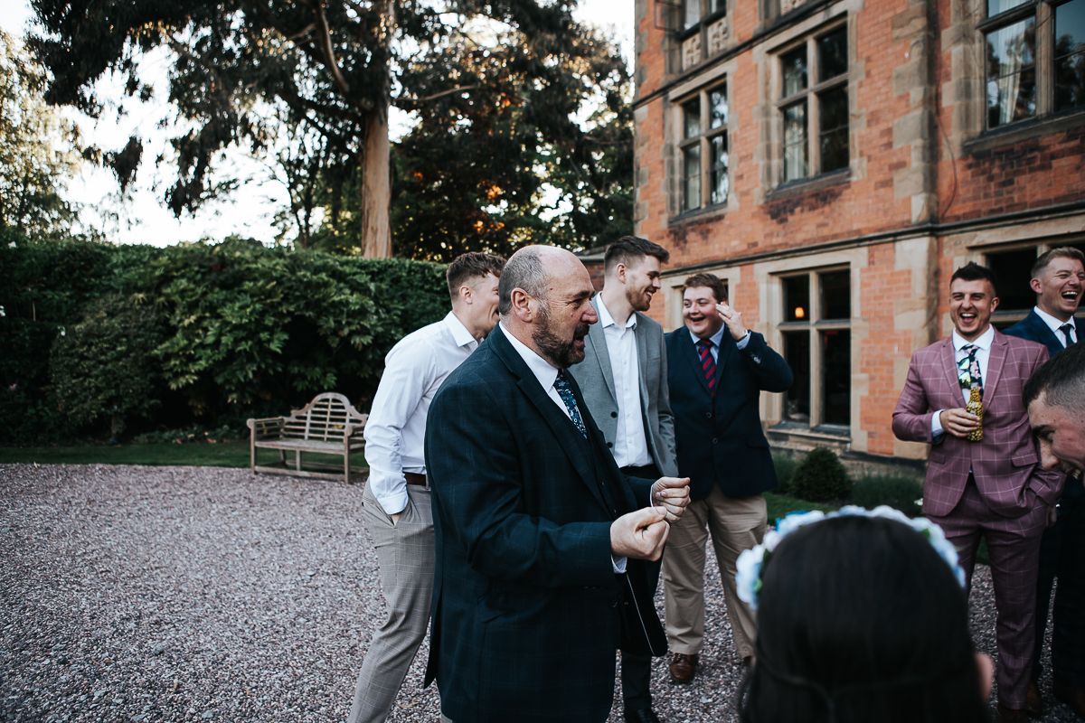 Paul Roberts working at a stately home in Mold.