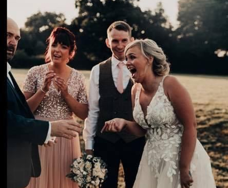 Paul at a Wedding in the grounds of Holt Castle