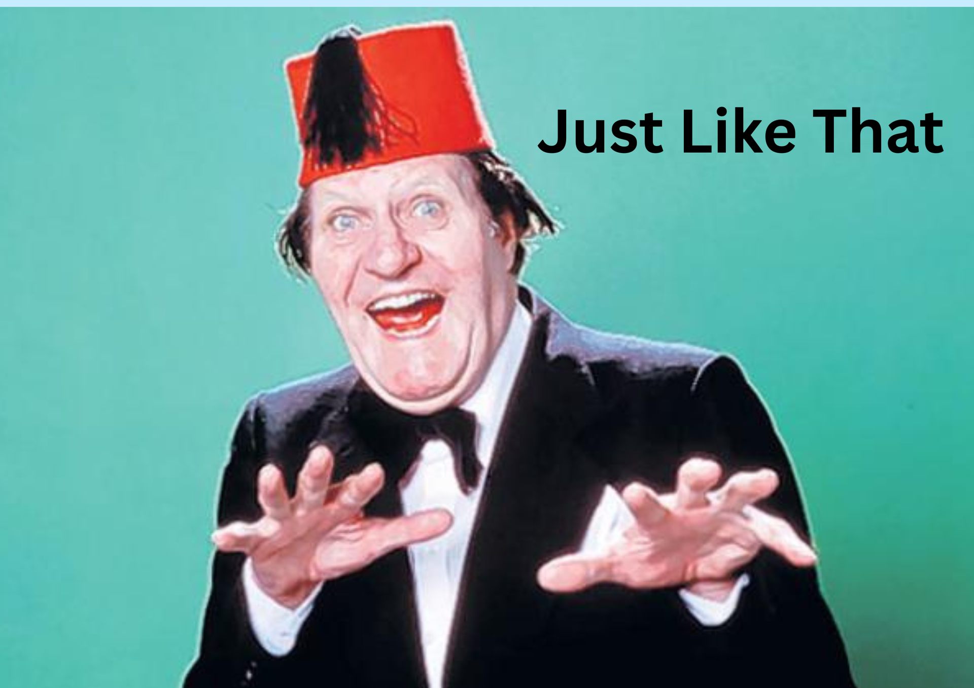 “Iconic Tommy Cooper comedy magic act from Welsh roots influencing Paul Roberts Wrexham magician for stand-up shows from Swansea too Llandudno”