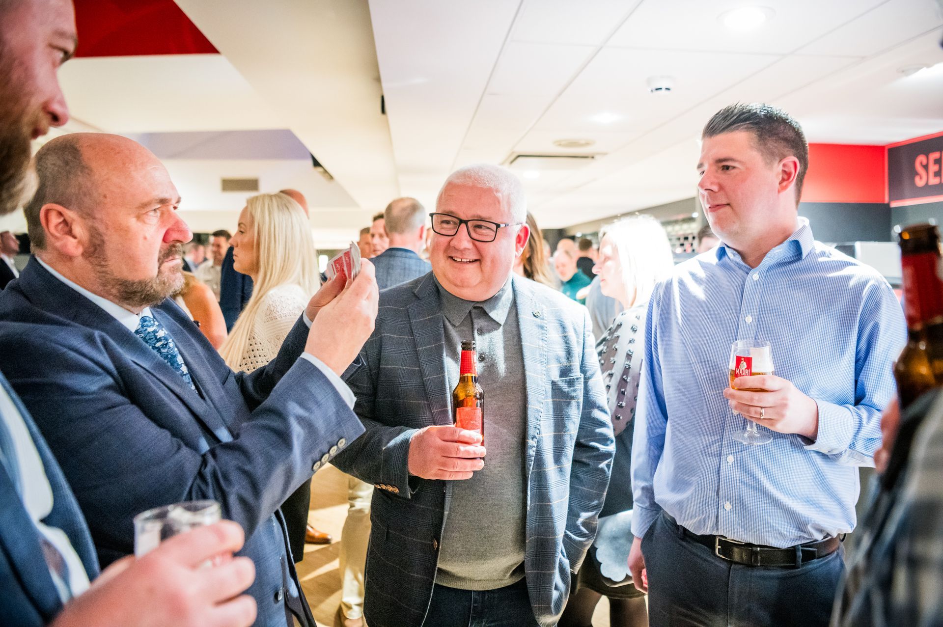 Exhibition Magician Paul Roberts, drawing in potential leads at a trade show event.