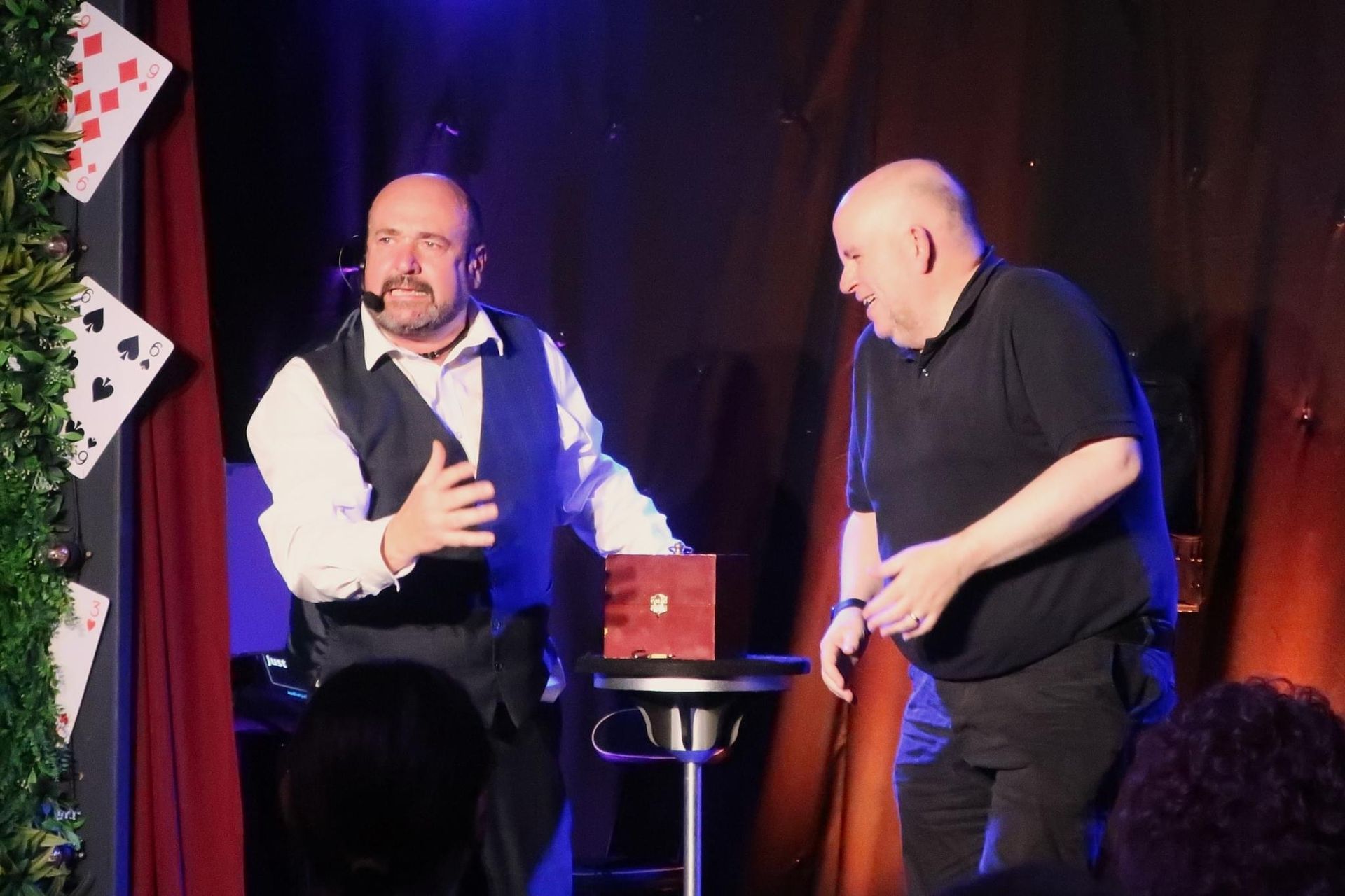 Performing my comedy broken and restored watch routine.