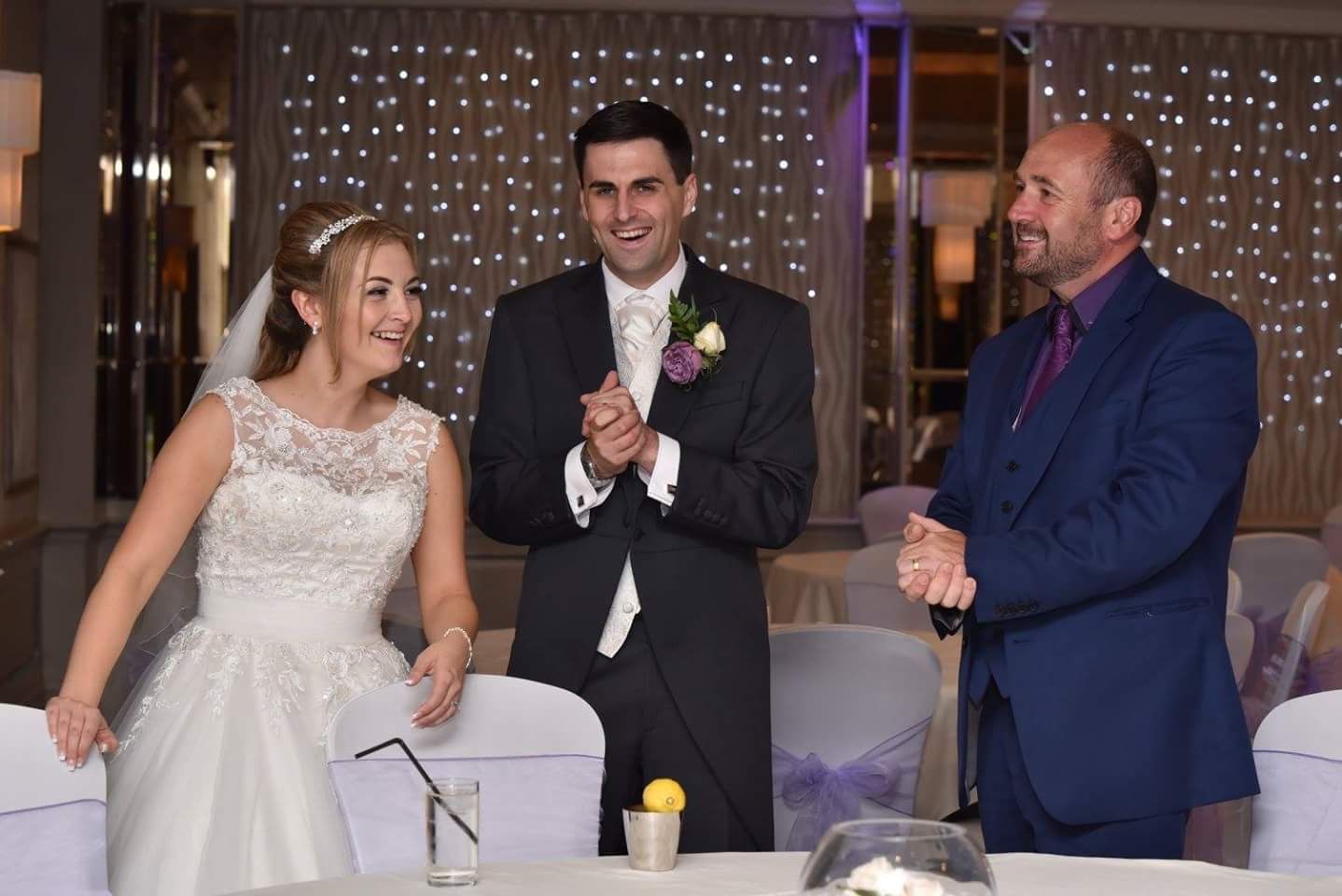 Paul Roberts Magician entertaining happy newlyweds in the heart of Shrewsbury