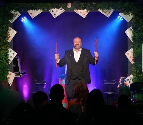 “Award-winning magician Paul Roberts from Wrexham performing The Prestige-inspired illusions for events in Chester and Liverpool”