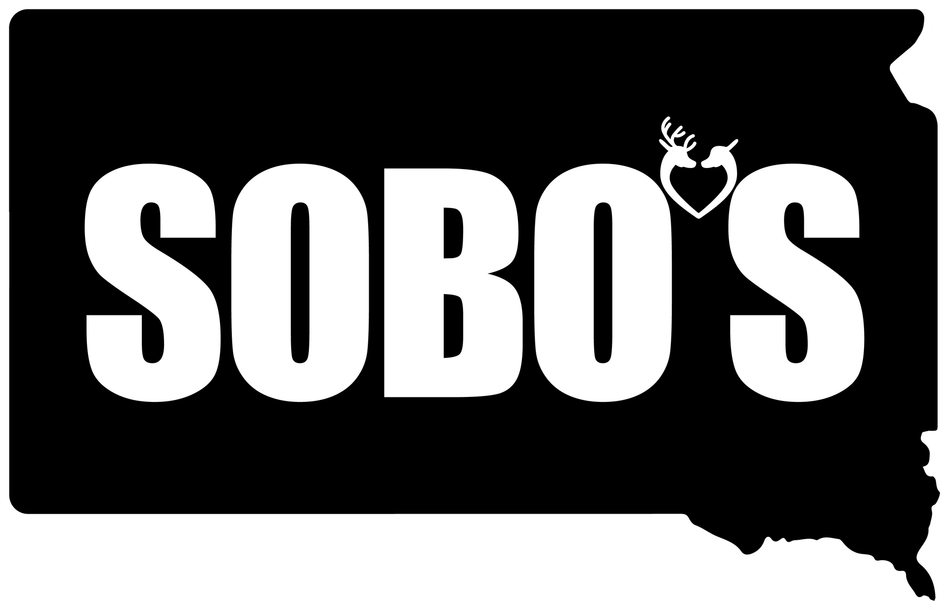 Sobos South Dakota black and white logo