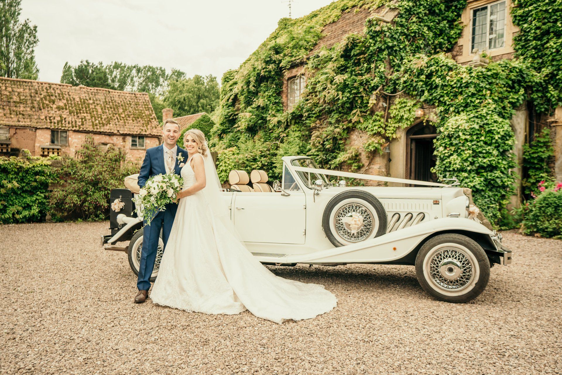 Wedding Car at Maunsel House, Taunton