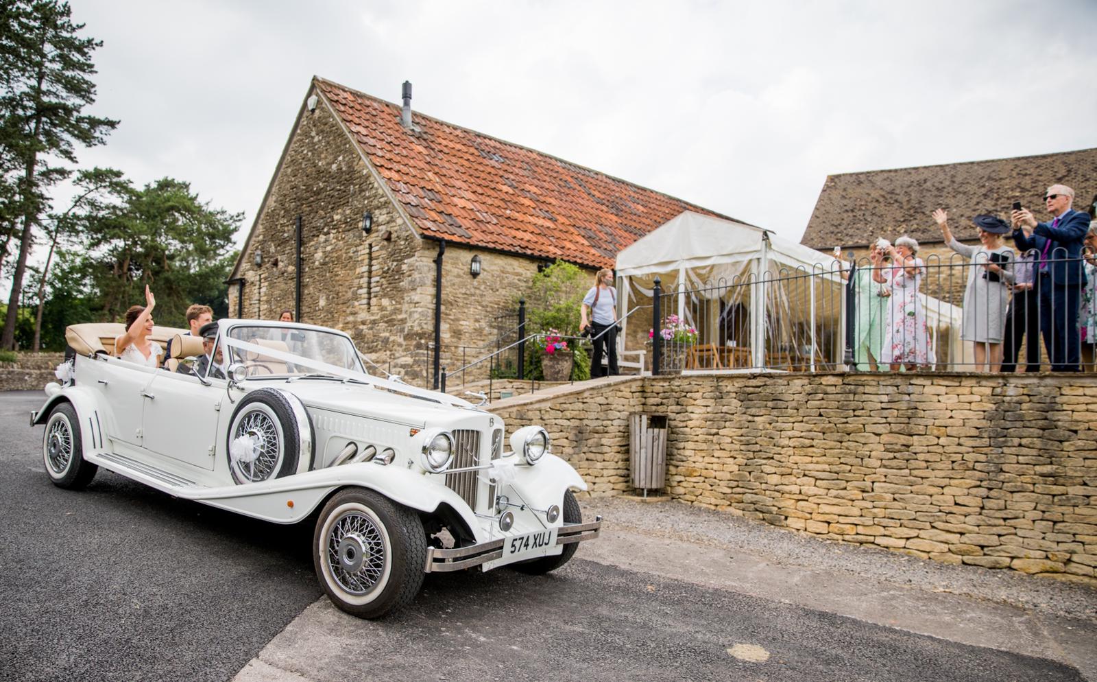 Wedding Car at Priston Mill, near Bath