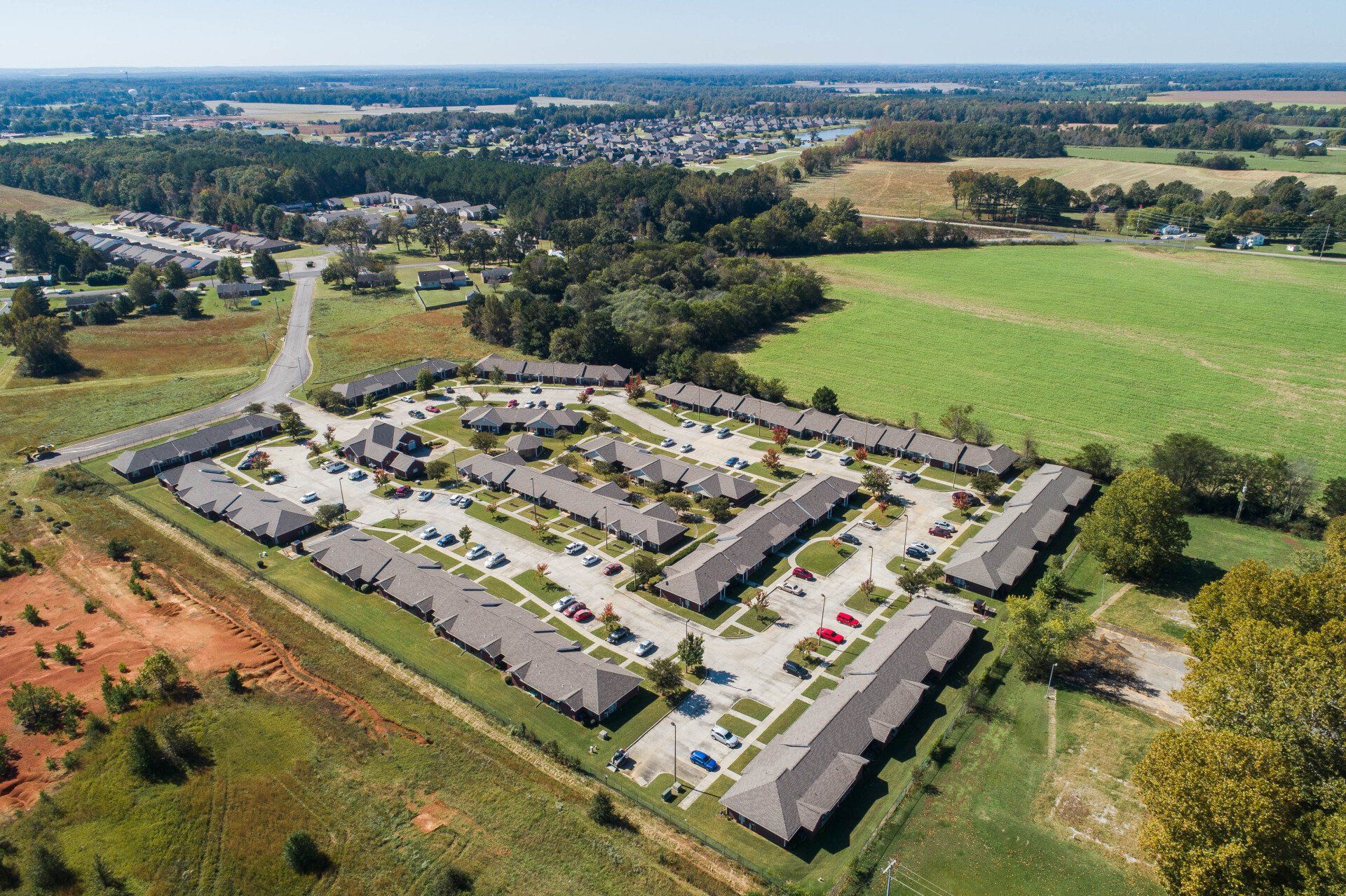 aerial view of the community
