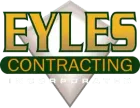 A logo for eyles contracting is shown on a white background