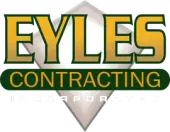 A logo for eyles contracting is shown on a white background