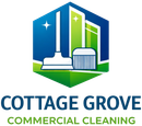 Cottage Grove Commercial Cleaning logo with building, mop, and broom icon