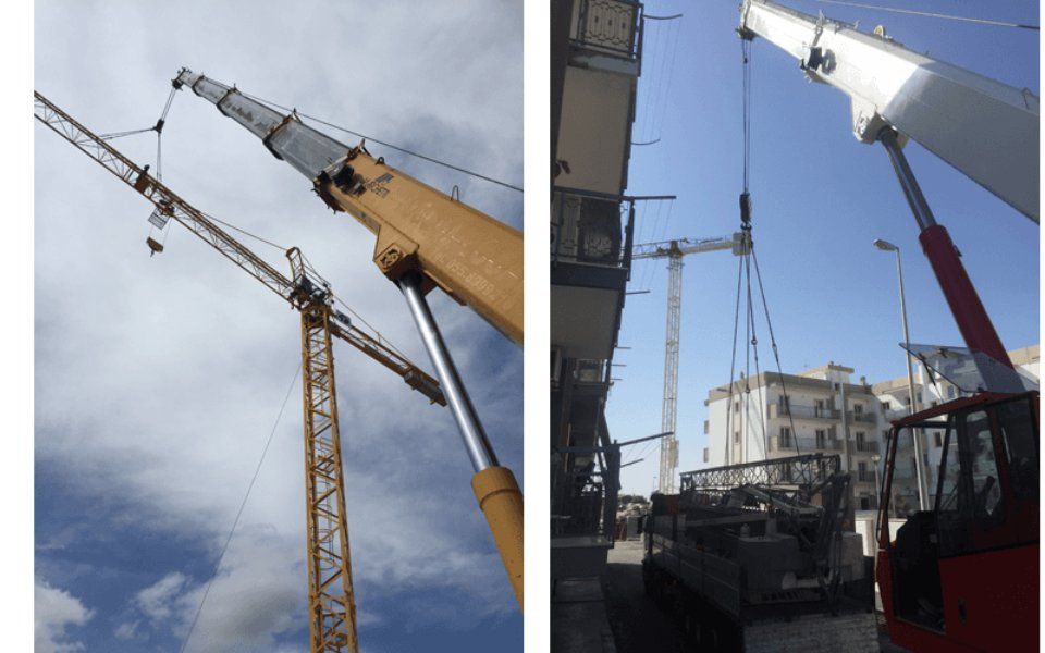 lavoro con autogrù in città