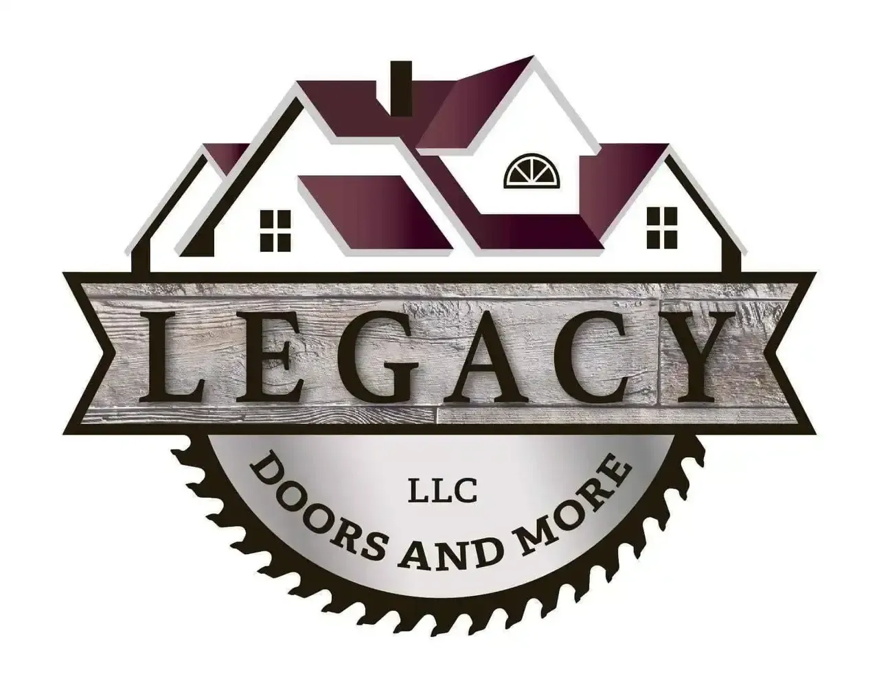 A logo for legacy llc doors and more