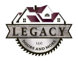 A logo for legacy llc doors and more