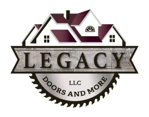 A logo for legacy llc doors and more