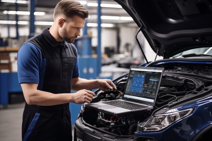 an image of a car diagnostic evaluation