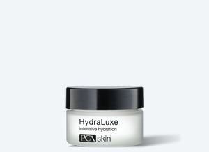 A jar of hydraluxe intensive hydration cream on a white background.