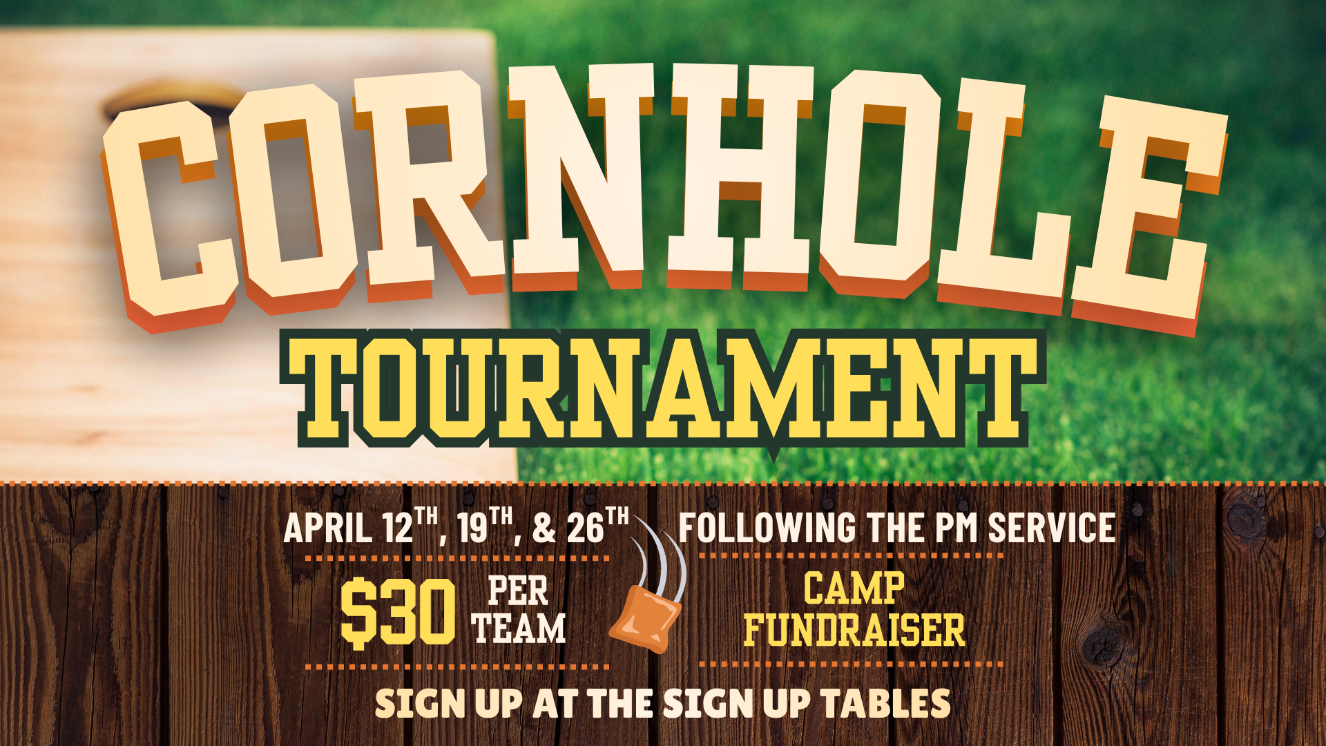 Corn Hole Fundraiser Sign-Up