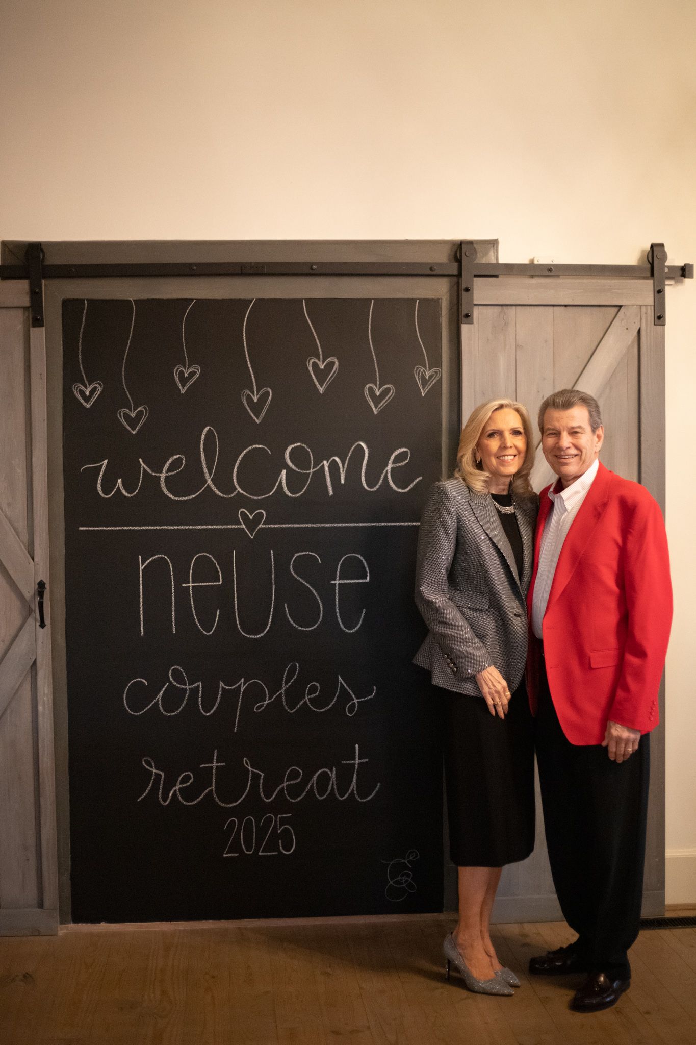 Couple posing at conference