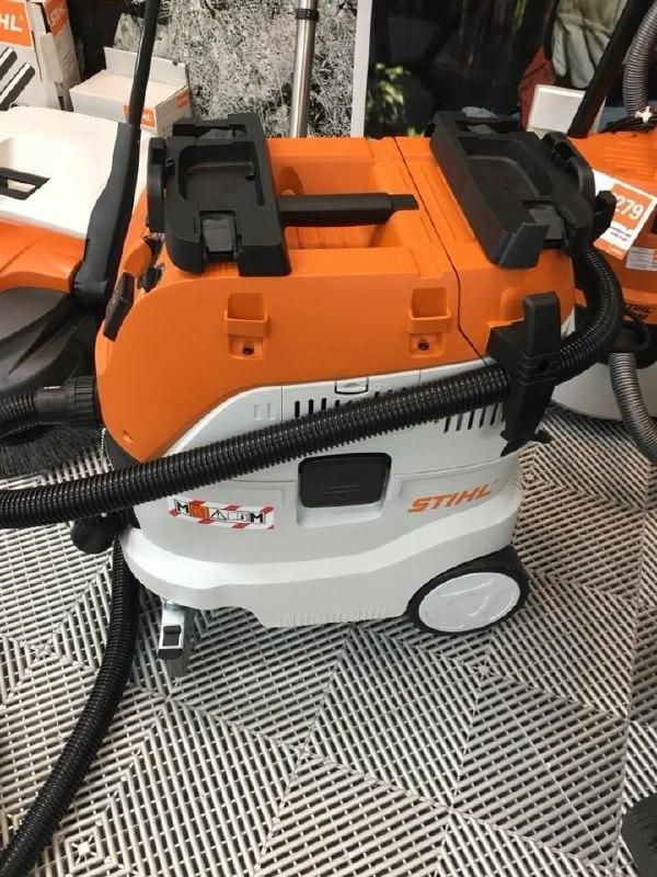 A Stihl Vacuum Cleaner Is Sitting On A Tiled Floor — Ireland's Machinery Pty Ltd In Braemar, NSW