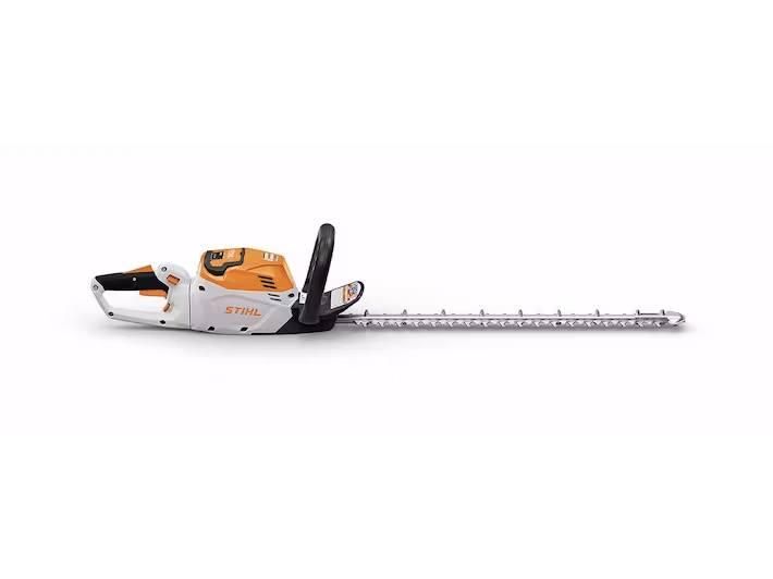 A STIHL Hedge Trimmer is Sitting on a White Surface — Ireland's Machinery Pty Ltd In Braemar, NSW