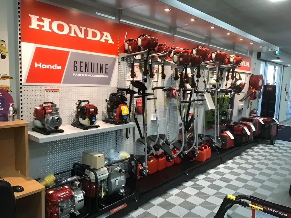 A Display of Honda Genuine Products in a Store — Ireland's Machinery Pty Ltd In Braemar, NSW