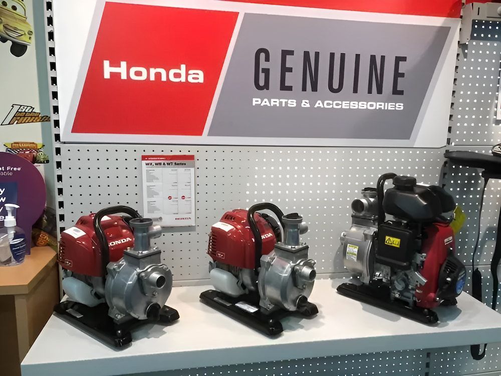 A Display of Genuine Honda Parts and Accessories — Ireland's Machinery Pty Ltd In Braemar, NSW