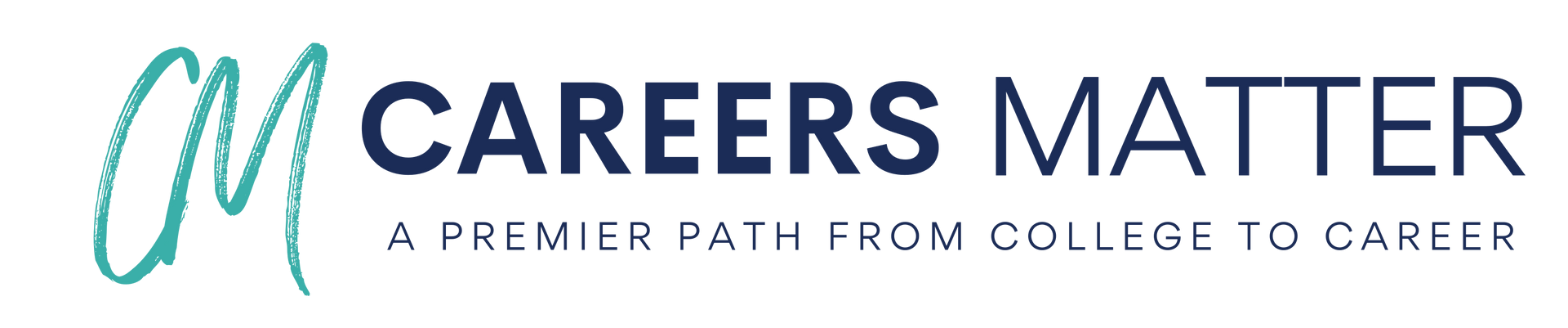 Careers Matter logo, a teal script 